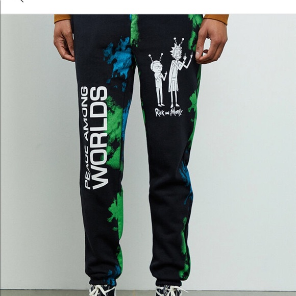 Tie-Dyed Rick And Morty Sweatpants - Picture 2 of 4